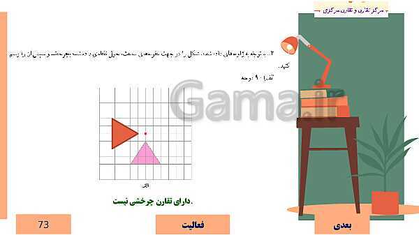  پاورپوینت آموزش مجازی ریاضی ششم دبستان | فصل 4: تقارن و مختصات- پیش نمایش