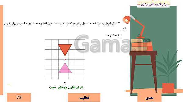  پاورپوینت آموزش مجازی ریاضی ششم دبستان | فصل 4: تقارن و مختصات- پیش نمایش