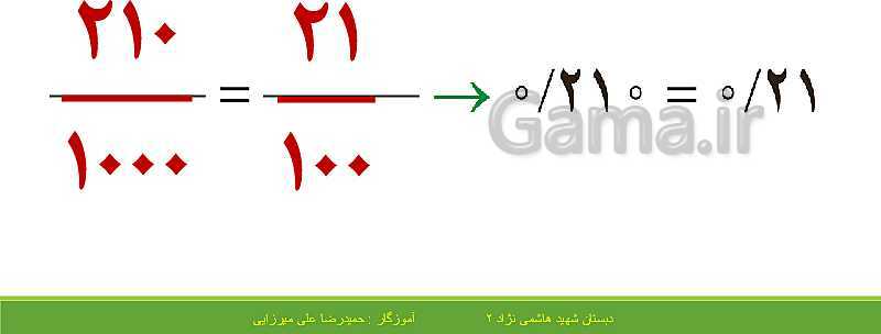پاورپوینت حل فعالیت، کار در کلاس و تمرین های ریاضی ششم دبستان | فصل 3: اعداد اعشاری- پیش نمایش