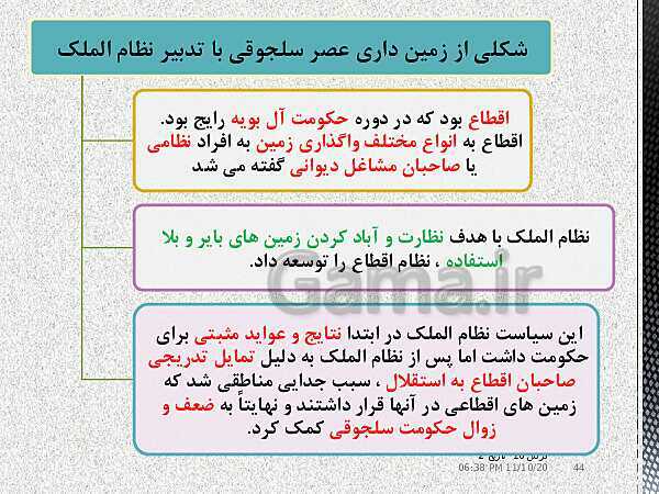 پاورپوینت تدریس تاریخ (2) یازدهم انسانی | درس 10: ایران در دوران غزنوی، سلجوقی و خوارزمشاهی- پیش نمایش