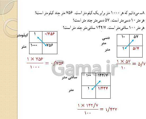 پاورپوینت ریاضی ششم دبستان | حل تمرین صفحه 114 (کسر و نسبت و تناسب)- پیش نمایش