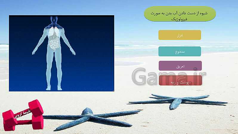 پاورپوینت آب و نقش آن در فعالیت های ورزشی ویژه همکاران درس تربیت بدنی دوره اول و دوم متوسطه- پیش نمایش