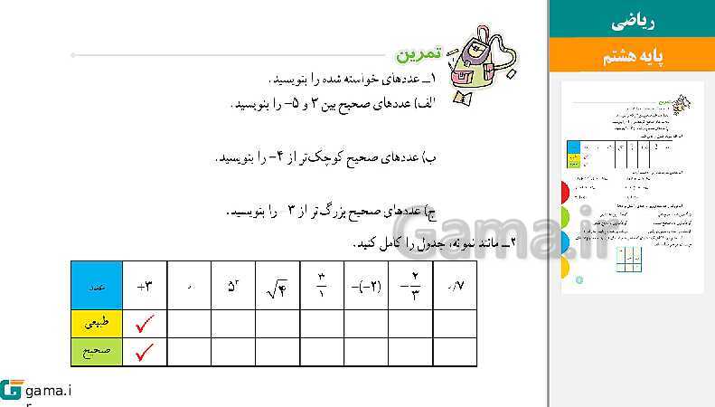  پاورپوینت کتاب محور ویژه تدریس مجازی ریاضی هشتم | فصل 1 تا 9- پیش نمایش