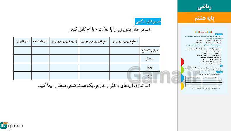  پاورپوینت کتاب محور ویژه تدریس مجازی ریاضی هشتم | فصل 1 تا 9- پیش نمایش