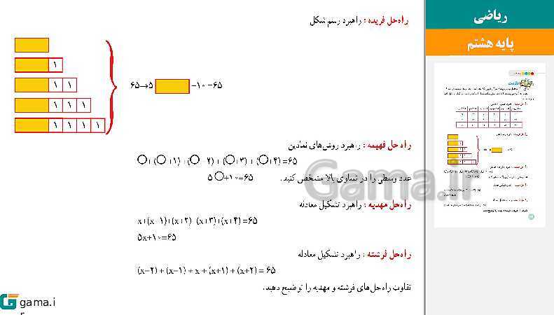  پاورپوینت کتاب محور ویژه تدریس مجازی ریاضی هشتم | فصل 1 تا 9- پیش نمایش