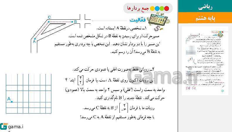  پاورپوینت کتاب محور ویژه تدریس مجازی ریاضی هشتم | فصل 1 تا 9- پیش نمایش