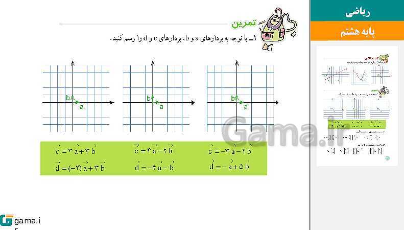  پاورپوینت کتاب محور ویژه تدریس مجازی ریاضی هشتم | فصل 1 تا 9- پیش نمایش