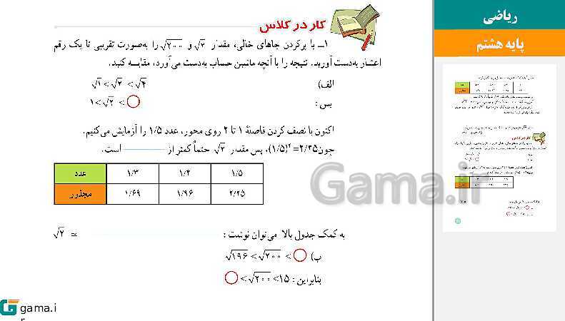  پاورپوینت کتاب محور ویژه تدریس مجازی ریاضی هشتم | فصل 1 تا 9- پیش نمایش