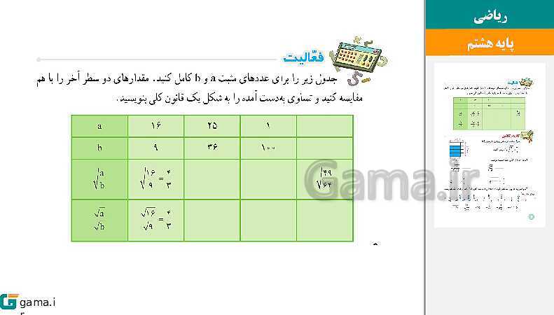  پاورپوینت کتاب محور ویژه تدریس مجازی ریاضی هشتم | فصل 1 تا 9- پیش نمایش