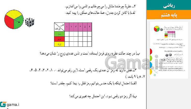  پاورپوینت کتاب محور ویژه تدریس مجازی ریاضی هشتم | فصل 1 تا 9- پیش نمایش