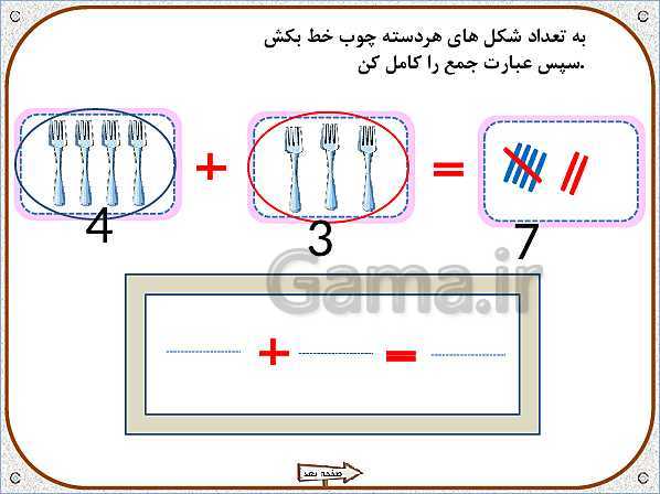 پاورپوینت تم 13: آشنایی با نماد جمع و حاصل آن و مفهوم ترکیبی اعداد 2 تا 10- پیش نمایش