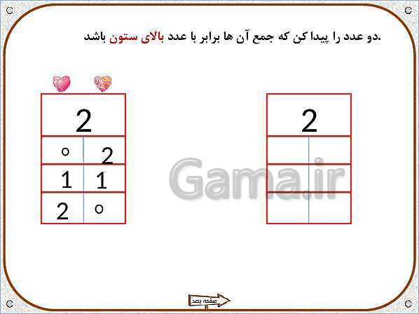 پاورپوینت تم 13: آشنایی با نماد جمع و حاصل آن و مفهوم ترکیبی اعداد 2 تا 10- پیش نمایش