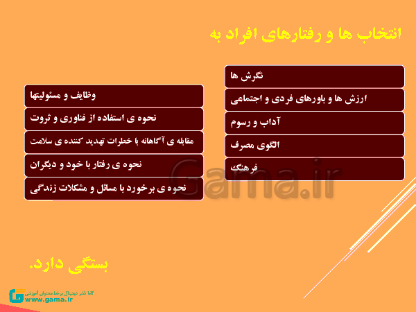 پاورپوینت سلامت و بهداشت دوازدهم | درس 2: سبک زندگی- پیش نمایش