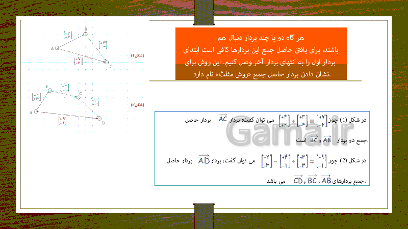 پاورپوینت بردار و مختصات ریاضی پایه هشتم- پیش نمایش