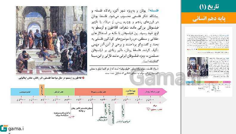 پاورپوینت کتاب محور ویژه تدریس مجازی تاریخ (1) دهم انسانی | درس 1 تا 16- پیش نمایش