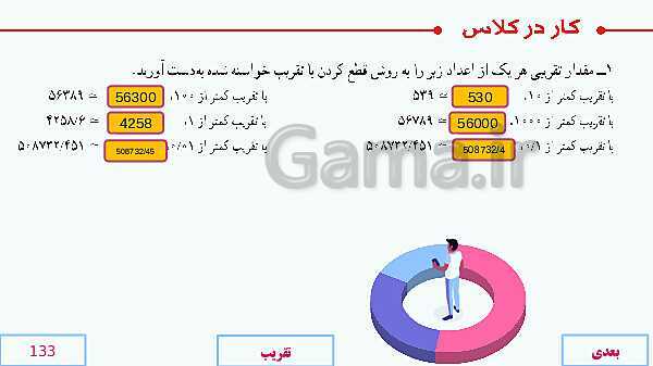 پاورپوینت آموزش مجازی ریاضی ششم دبستان | فصل 7: تقریب- پیش نمایش