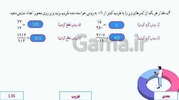 پاورپوینت آموزش مجازی ریاضی ششم دبستان | فصل 7: تقریب- پیش نمایش