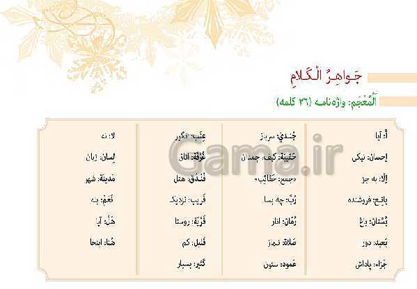 پاورپوینت آموزش مجازی عربی هفتم | درس 2: قسمت اول و دوم و سوم- پیش نمایش