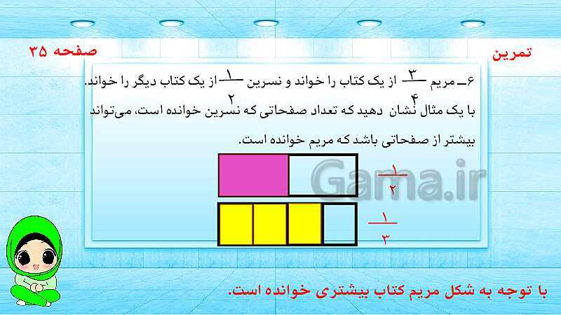 پاورپوینت ریاضی پنجم دبستان | ضرب کسرها- پیش نمایش