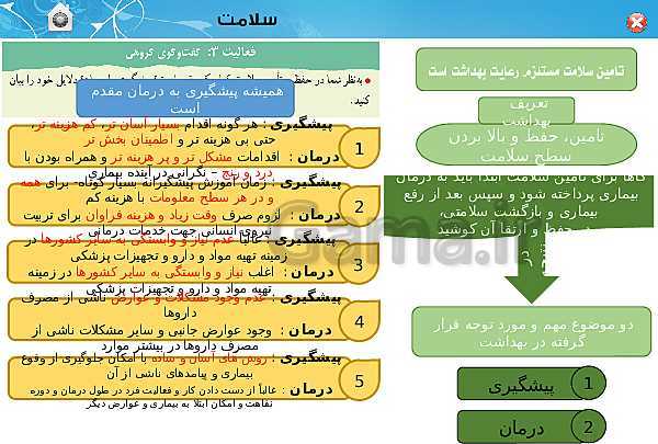 پاورپوینت تدریس درس 1 سلامت و بهداشت دوازدهم | سلامت چیست؟- پیش نمایش