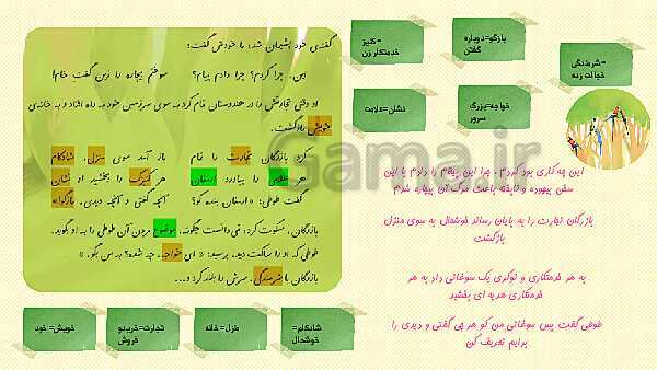 پاورپوینت تدریس آنلاین فارسی چهارم دبستان | درس 5: رهایی از قفس - پیش نمایش