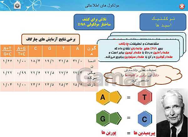 پاورپوینت تدریس زیست شناسی (3) دوازدهم تجربی | فصل 1: مولکول های اطلاعاتی (گفتار 1: نوکلئیک اسیدها)- پیش نمایش