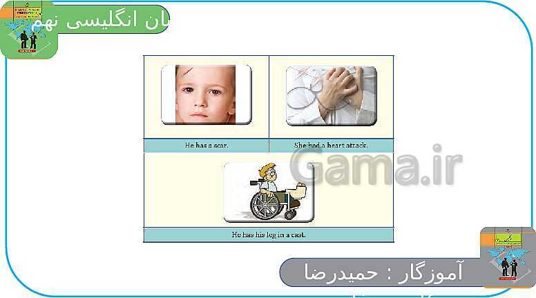 پاورپوینت انگلیسی نهم  | Lesson 6: Health and Injuries- پیش نمایش