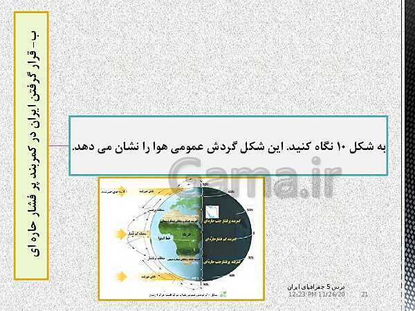 پاورپوینت جغرافیای ایران دهم دبیرستان | درس 5: آب و هوای ایران- پیش نمایش