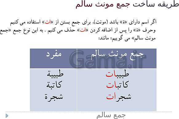 پاورپوینت قواعد ساخت جمع سالم و اسم های اشاره- پیش نمایش