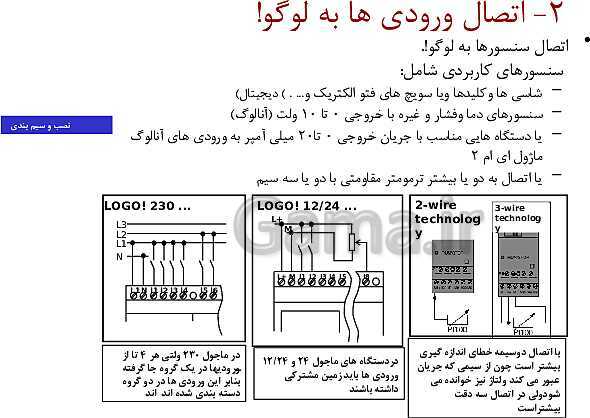 پاورپوینت تکنولوژی و کارگاه برق صنعتی پایه سوم فنی رشته الکتروتکنیک هنرستان - پیش نمایش