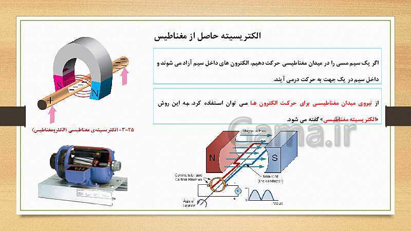 پاورپوینت کتاب مبانی الکتریسیته برق کار صنعتی درجه 2 دهم | فصل سوم: آشنایی با قطعات و کمیت های الکتریکی- پیش نمایش