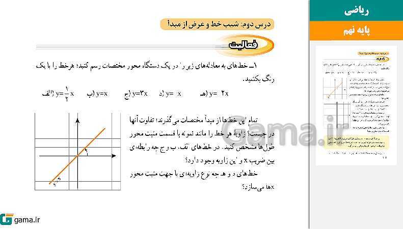 پاورپوینت کتاب محور ویژه تدریس مجازی ریاضی نهم | فصل 1 تا 8 - پیش نمایش