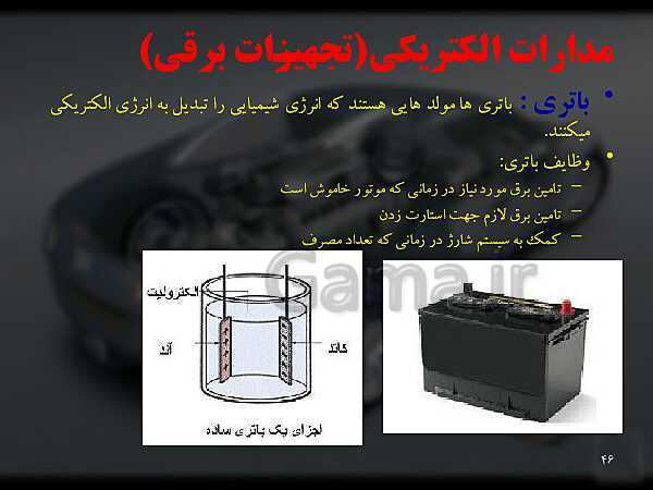 پاورپوینت تعمیرکار اتومبیل‌های سواری بنزینی درجه 1 | موتور و اجزای آن- پیش نمایش