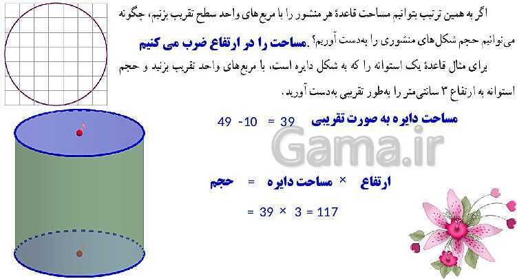 پاورپوینت آموزش و حل مسئله های فصل 6 ریاضی هفتم | سطح و حجم (صفحه 69 تا 82)- پیش نمایش