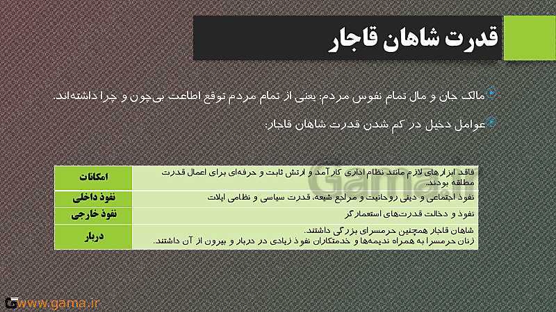 پاورپوینت تدریس تاریخ (3) دوازدهم انسانی | درس 3: سیاست و حكومت در عصر قاجار- پیش نمایش