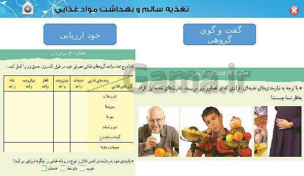 پاورپوینت سلامت و بهداشت دوازدهم | درس 3: برنامهٔ غذایی سالم- پیش نمایش