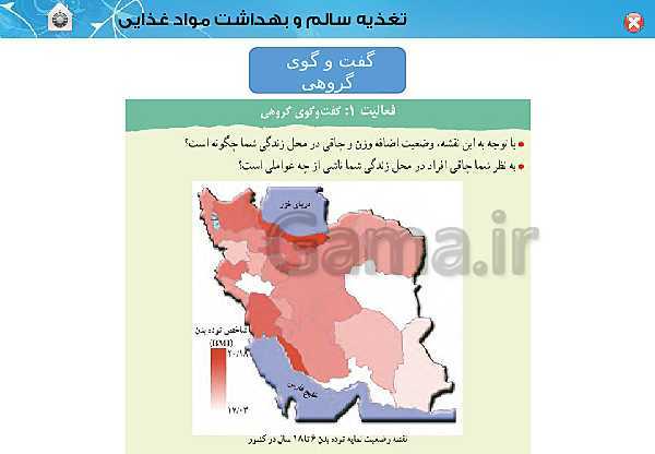 پاورپوینت سلامت و بهداشت دوازدهم | درس 3: برنامهٔ غذایی سالم- پیش نمایش