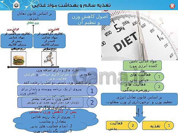 پاورپوینت سلامت و بهداشت دوازدهم | درس 3: برنامهٔ غذایی سالم- پیش نمایش