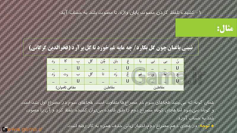 پاورپوینت تدریس علوم و فنون ادبی (3) دوازدهم انسانی | درس 5: اختیارات شاعری (1): زبانی- پیش نمایش