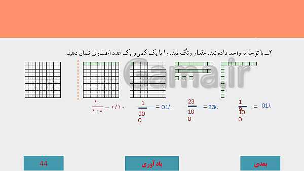 پاورپوینت آموزش مجازی ریاضی ششم دبستان | فصل 3: اعداد اعشاری- پیش نمایش