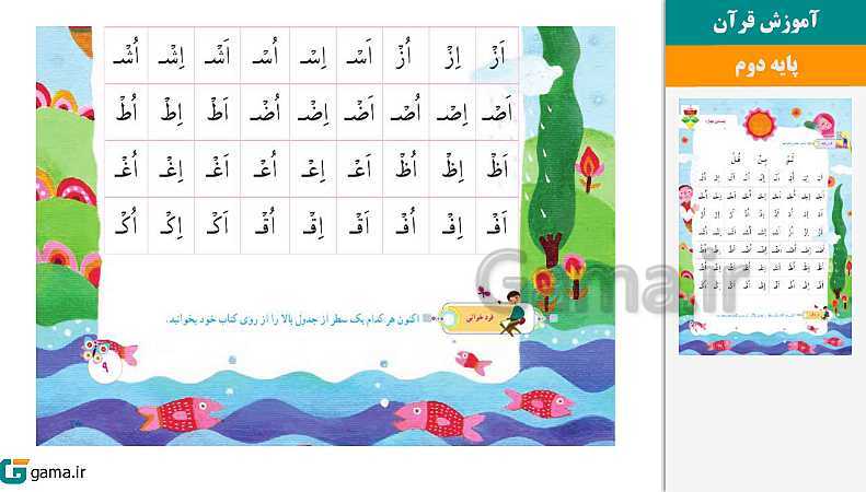 پاورپوینت کتاب محور ویژه تدریس مجازی قرآن دوم دبستان | درس 1 تا 14- پیش نمایش