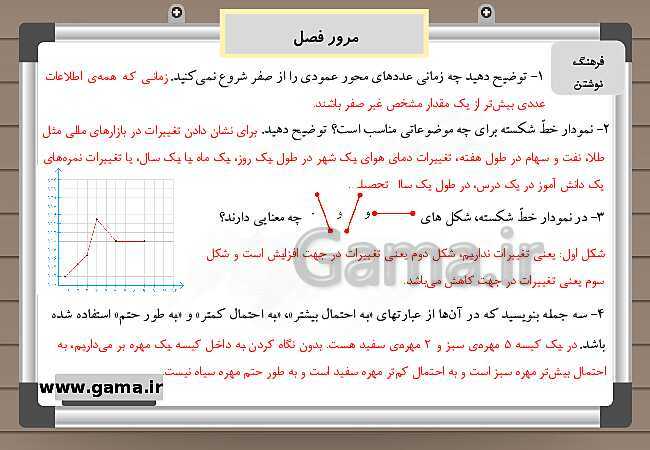 پاورپوینت آموزش و راهنمای گام به گام ریاضی چهارم دبستان | فصل 7: احتمال + مرور فصل- پیش نمایش