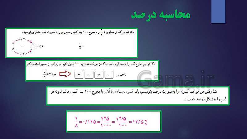رابطه طولی کتب درسی ریاضی پایه چهارم  تا ششم ( مبحث تناسب و درصد) - پیش نمایش