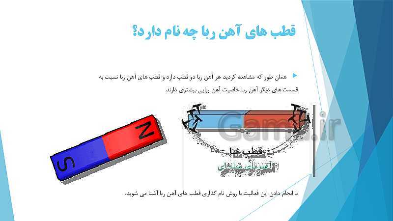 پاورپوینت تدریس علوم تجربی چهارم دبستان | درس 7: آهن‌ربا در زندگی- پیش نمایش