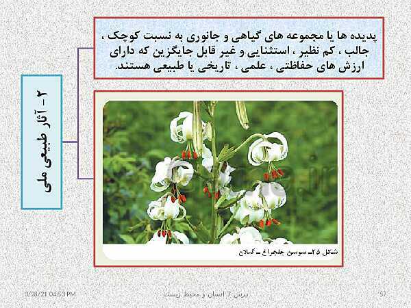 پاورپوینت نقشه مفهومی انسان و محیط زیست | درس 7: محیط زیست، بستر گردشگری مسئولانه- پیش نمایش