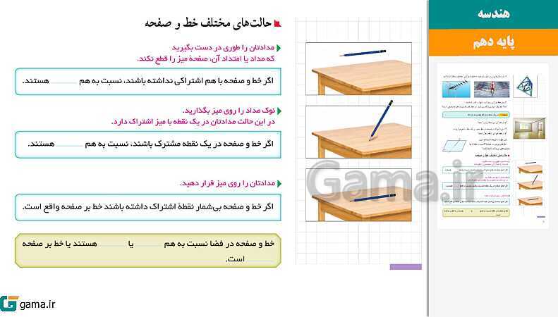 پاورپوینت کتاب محور ویژه تدریس مجازی هندسه (1) دهم ریاضی | فصل 1 تا 4- پیش نمایش