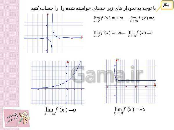 پاورپوینت ریاضی (3) دوازدهم دبیرستان | تعمیم حد- پیش نمایش