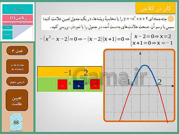 پاورپوینت تدریس ریاضی (1) دهم رشته های علوم تجربی و ریاضی | فصل 4: معادله‌ها و نامعادله‌ها- پیش نمایش