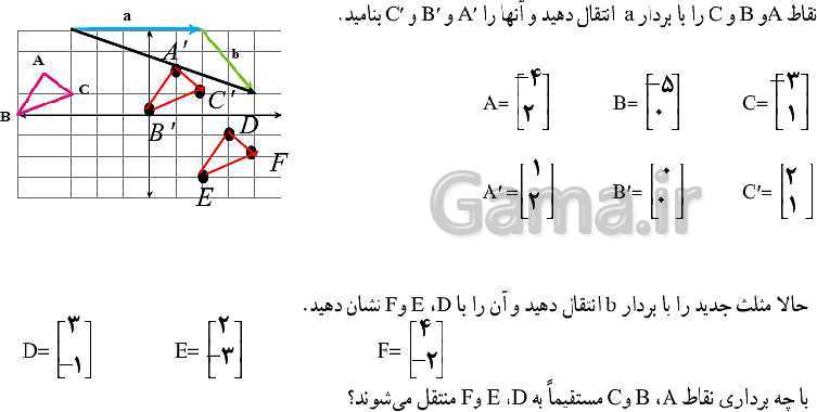 پاورپوینت ریاضی هفتم | فصل 8: بردار و مختصات (مختصات نقطه و بردار)- پیش نمایش