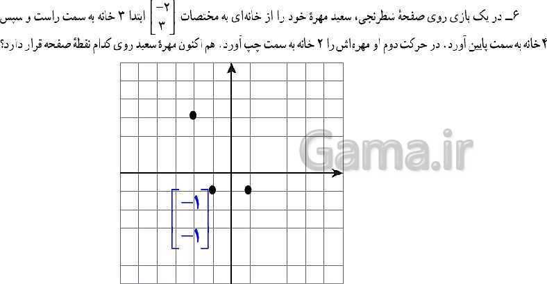 پاورپوینت ریاضی هفتم | فصل 8: بردار و مختصات (مختصات نقطه و بردار)- پیش نمایش